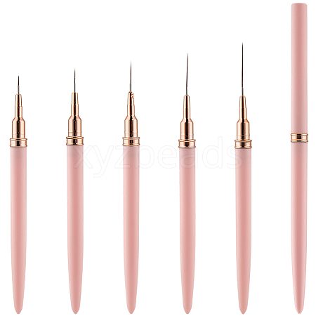 5Pcs Plastic Nail Art Line Brush AJEW-WH20816-069A-1