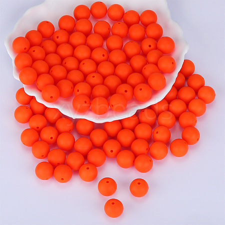 Round Silicone Focal Beads X-SI-JX0046A-08-1