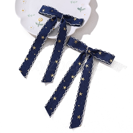 Bowknot Cloth Alligator Hair Clips PW-WG75E80-03-1