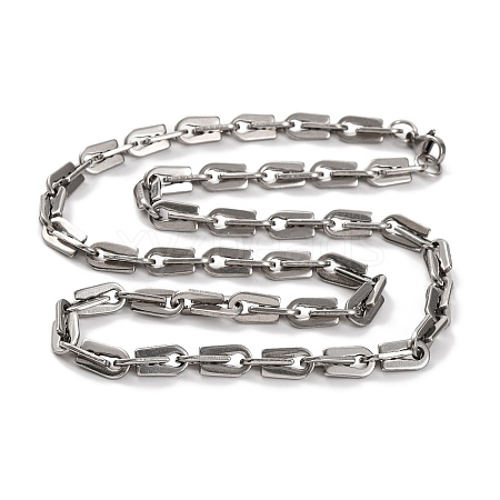 201 Stainless Steel Arch Link Chain Necklace NJEW-F222-23P-1