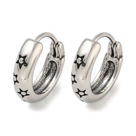 316 Surgical Stainless Steel Hoop Earrings EJEW-D096-23N-AS-1