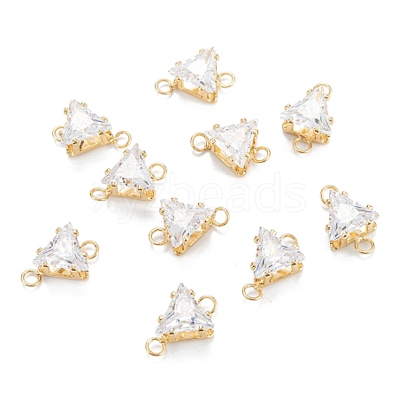 Brass Clear Cubic Zirconia Links LS-ZIRC-G170-08G-1