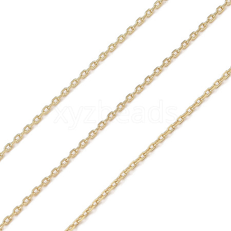 Rack Plating Brass Cable Chains CHC-A010-03G-1