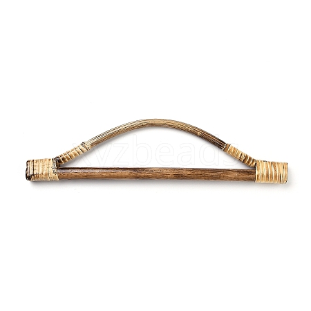 Wood & Rattan Woven Bag Handles X-FIND-H212-03B-1