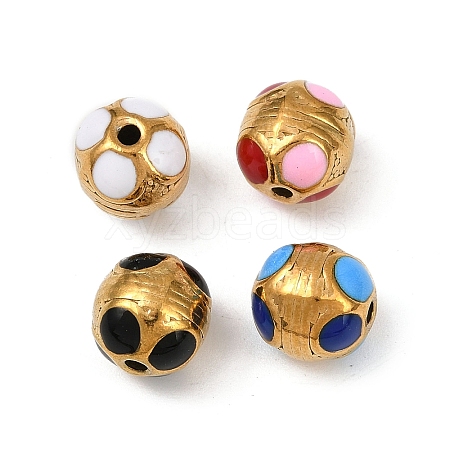 304 Stainless Steel Enamel Beads STAS-Z140-21G-1