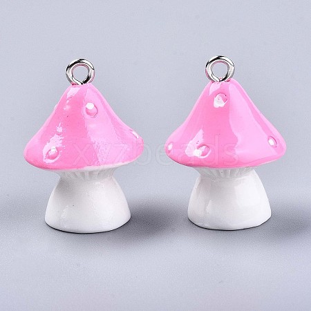 Opaque Resin Pendants X-RESI-T028-69F-1