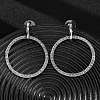 Alloy & Crystal Rhinestone Dangle Stud Earrings EJEW-G467-01P-01-1