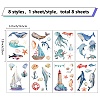 8 Sheets 8 Styles PVC Waterproof Wall Stickers DIY-WH0345-212-2