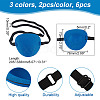 Globleland 6Pcs 3 Colors Polyester Single Eye Masks AJEW-GL0002-04-2