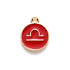 Alloy Enamel Pendants X-ENAM-S124-01B-07K-2