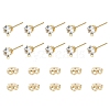 16Pcs Brass Stud Earring Findings KK-FS0001-56G-1