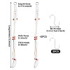 2Pcs Handmade Macrame Polyester with Wood Bead Plant Hanger AJEW-HS0001-47A-4