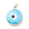 Handmade Evil Eye Lampwork Pendants LAMP-F031-03G-05-2