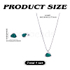 Triangle Alloy & Plastic Pendant Necklaces & Stud Earrings Sets SJEW-LP0001-27-2