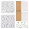  2Pcs 2 Style Halloween Teardrop Pendant Silicone Molds DIY-TA0004-99-10