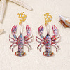 Acrylic & Alloy Stud Dangle Earrings for Women WG8B1A0-03-2