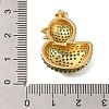 Rack Plating Brass Micro Pave Cubic Zirconia Pendants ZIRC-F142-01G-02-3