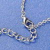 Iron Chain Pendant Necklaces X-NJEW-M145-02P-3