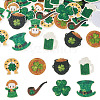 40Pcs 8 Styles Saint Patrick's Day Cloth Polyester Embroider Sew On Patches PATC-TA0001-60-1