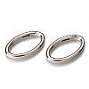 Zinc Alloy Spring Gate Rings PALLOY-C100-02P-1