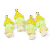 Polycotton(Polyester Cotton) Layered Tassel Big Pendant Decorations FIND-T052-16-01-3