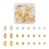 Kissitty 105Pcs 12 Styles Brass Hollow Beads KK-KS0001-27-1