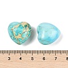 Dyed Natural Imperial Jasper Heart Palm Stone G-Q021-03-3