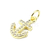 Brass Micro Pave Cubic Zirconia Pendants KK-H475-30G-02-2