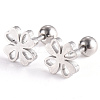 Tarnish Resistant 201 Stainless Steel Barbell Cartilage Earrings EJEW-R147-12-1