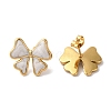 Bowknot Golden Ion Plating(IP) 304 Stainless Steel Stud Earrings for Women EJEW-L287-041G-02-2