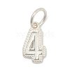 Number Series 925 Sterling Silver Charms STER-Q002-01E-1