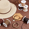 6 Rolls 6 Colors Imitation Leather Braided Cord WL-PH0004-24-5