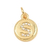 Brass Micro Pave Clear Cubic Zirconia Charms CU-CBA56CE-12G-S-1