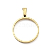 304 Stainless Steel Open Back Bezel Pendants STAS-Z091-05G-03-1