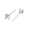 Non-Tarnish 316 Surgical Stainless Steel Stud Earring Setting STAS-S117-023B-2