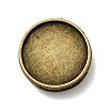 Tibetan Style Alloy Slide Charms Cabochon Settings X-PALLOY-Q341-04AB-FF-1