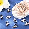 Zinc Alloy Lobster Claw Clasps X-E105-RG-6