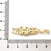 Brass Micro Pave Clear Cubic Zirconia Fold Over Clasps KK-Q043-21G-3