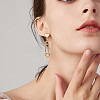 430 Stainless Steel Safety Pin Shape Dangle Stud Earrings for Women JE946A-6