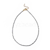 Faceted Rondelle Glass Beaded Necklaces NJEW-JN03004-08-1