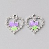 Platinum Alloy Rhinestone Pendants FIND-TAC0008-69P-10-1
