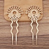 Alloy Hair Fork Findings for Women PW-WGF288F-03-1