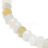 Natural Morganite Rondelle Beaded Stretch Bracelets for Women BJEW-JB08956-01-4
