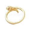 Cubic Zirconia Snake Open Cuff Ring RJEW-C048-01G-3