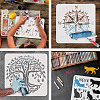Plastic Reusable Drawing Painting Stencils Templates DIY-WH0202-307-4