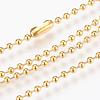 304 Stainless Steel Ball Chain Necklace X-MAK-R012-02G-1