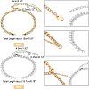  12Pcs 2 Style 304 Stainless Steel  Chain & Brass Cable Chain Bracelet Making AJEW-NB0003-26-4