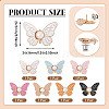 7 Pairs 7 Colors Butterfly Shape Alloy Enamel Adjustable Jean Button Pins FIND-TA0008-80-3