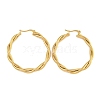 304 Stainless Steel Twist Ring Hoop Earrings for Women EJEW-U022-14G-1