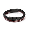 Braided Leather Multi-strand Bracelets BJEW-Z081-15EB-4